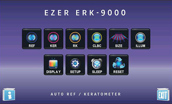 autorefractor keratometer erk-9000 ezer - us ophthalmic